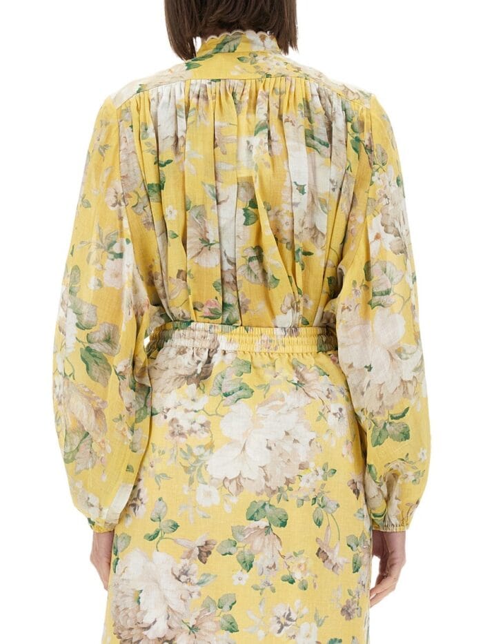 ZIMMERMANN BLOUSE WITH FLORAL PATTERN