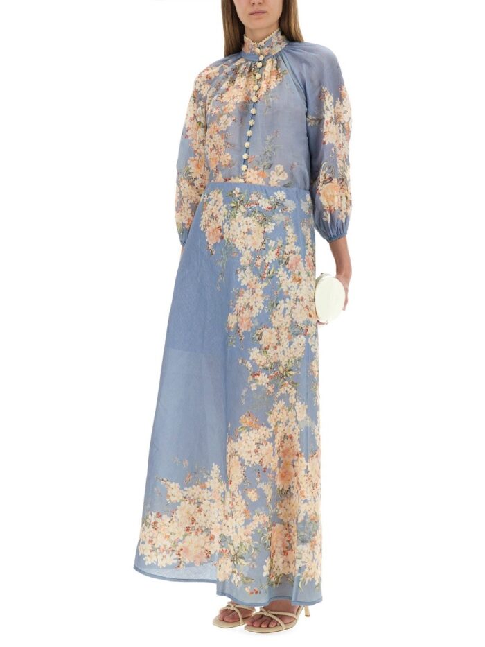 zimmermann blouse with puff sleeves "cascadian" ZIMMERMANN BLOUSE WITH PUFF SLEEVES "CASCADIAN"