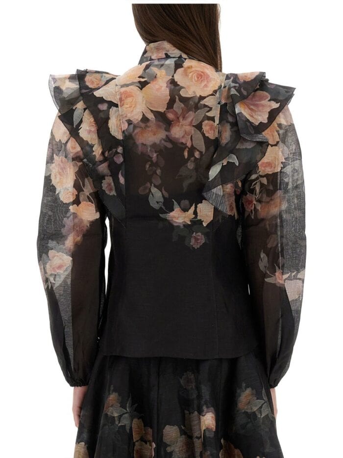 ZIMMERMANN BLOUSE WITH RUFFLES "CRUSH"