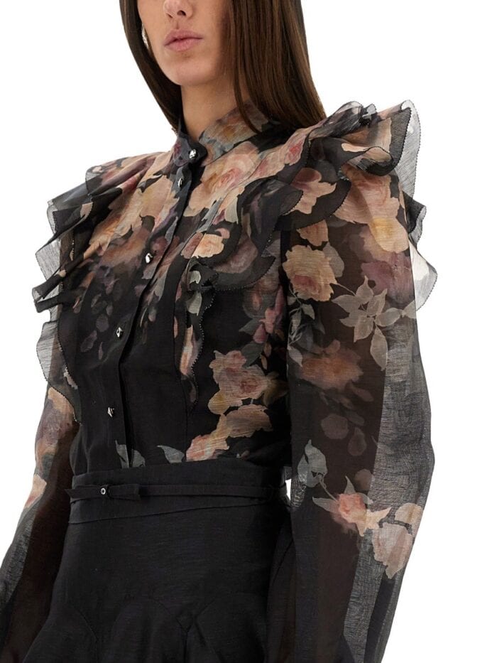 ZIMMERMANN BLOUSE WITH RUFFLES "CRUSH"