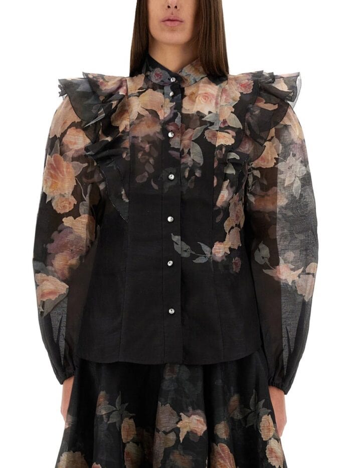 ZIMMERMANN BLOUSE WITH RUFFLES "CRUSH"