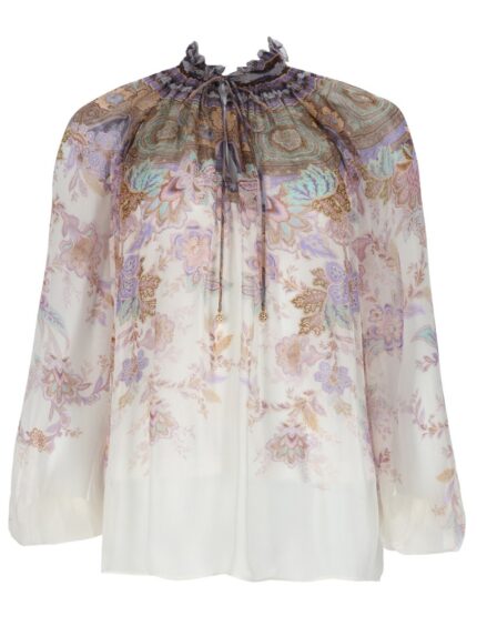 ZIMMERMANN BLUSA "LUNA" CON MANICHE A SBUFFO