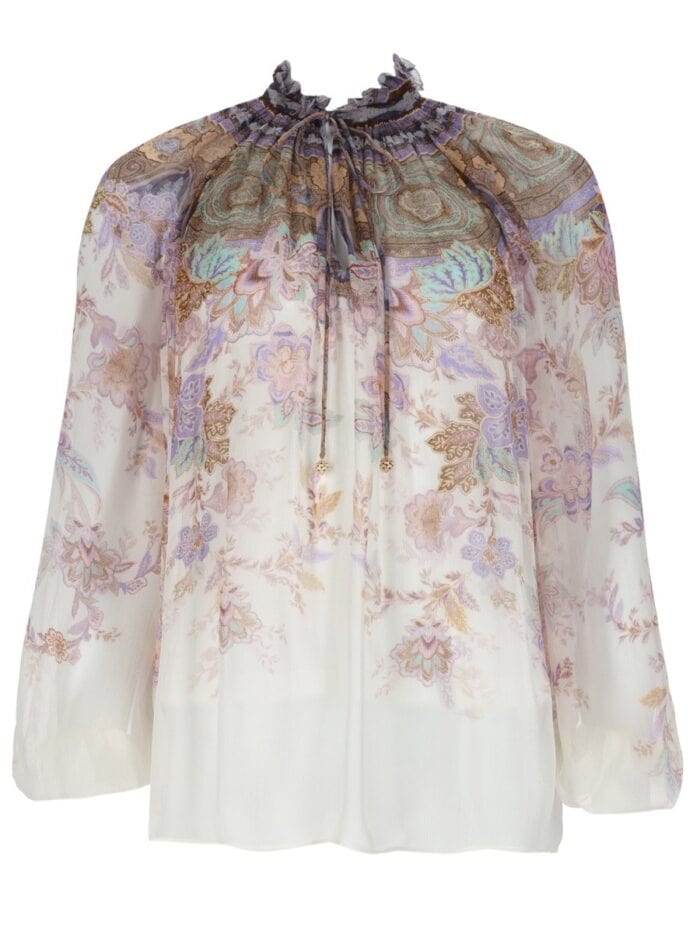 ZIMMERMANN BLUSA "LUNA" CON MANICHE A SBUFFO