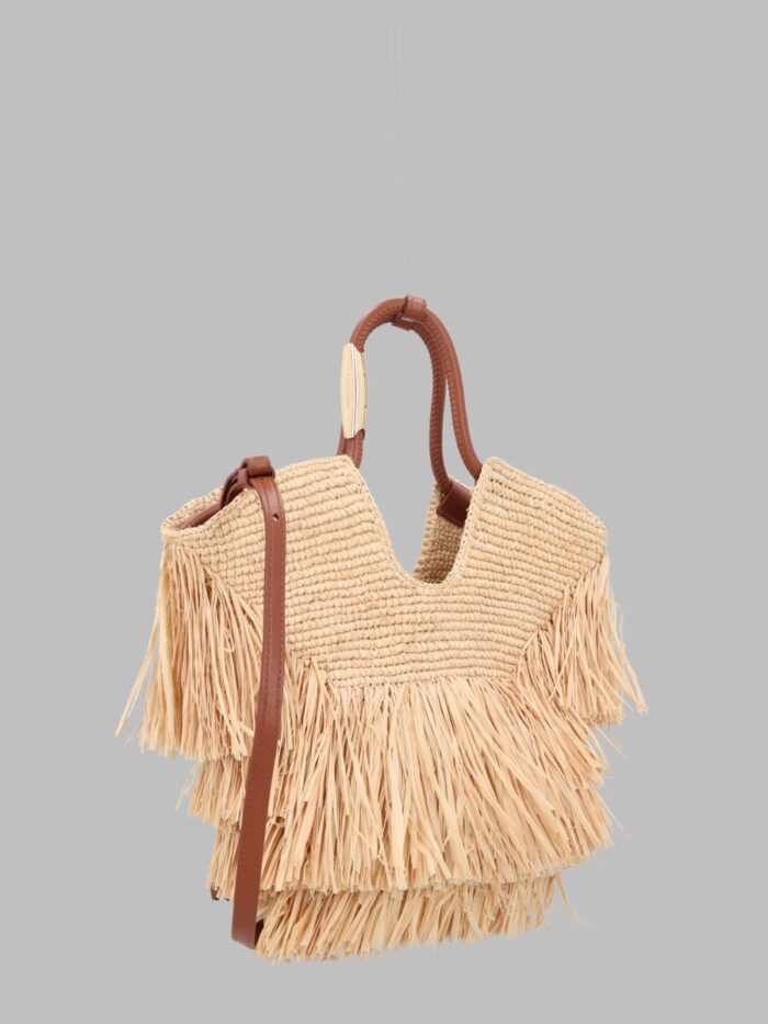 ZIMMERMANN BORSA TOTE "GOLDENTIME" SMALL CON FRANGE