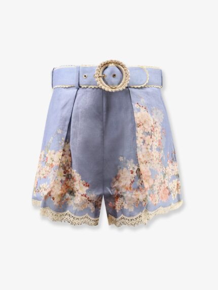 ZIMMERMANN Cascadian Tuck Ramie Shorts