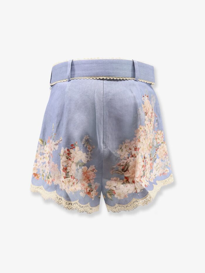 ZIMMERMANN Cascadian Tuck Ramie Shorts