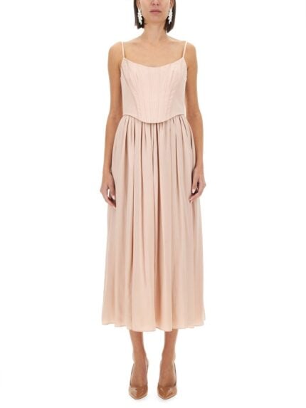 ZIMMERMANN CORSET MIDI DRESS