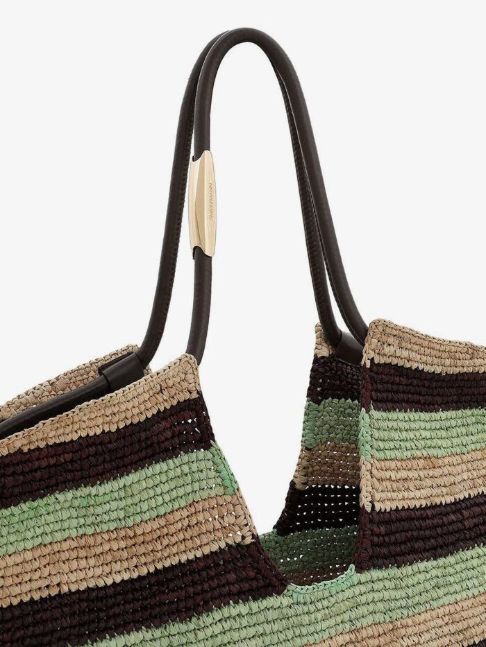 ZIMMERMANN Golden Time Rafia Shoulder Bag With Fringe