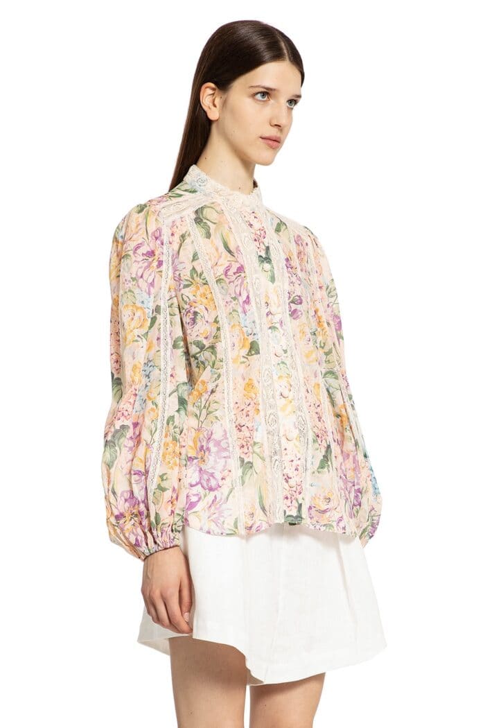 ZIMMERMANN Halliday Lace Trim Shirt