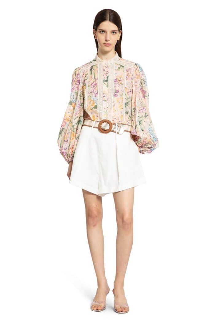 ZIMMERMANN Halliday Lace Trim Shirt