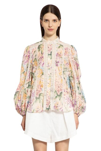 ZIMMERMANN Halliday Lace Trim Shirt