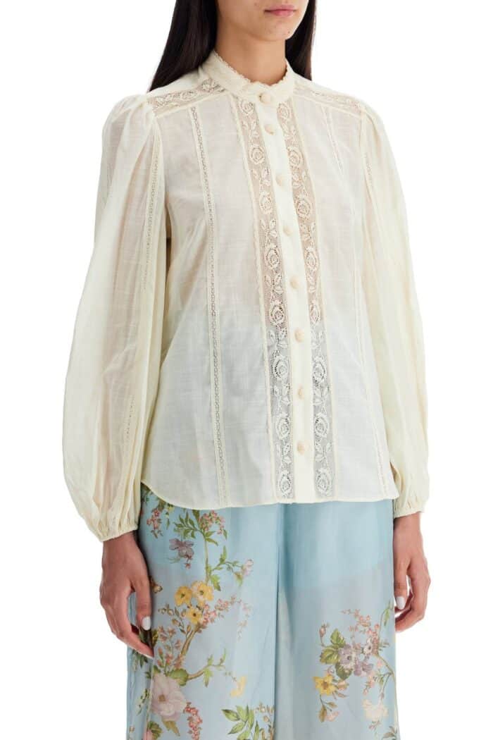 ZIMMERMANN Halliday Lace-trimmed Shirt