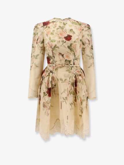 ZIMMERMANN Hypnotic Lace Trim Silk And Cotton Mini Dress