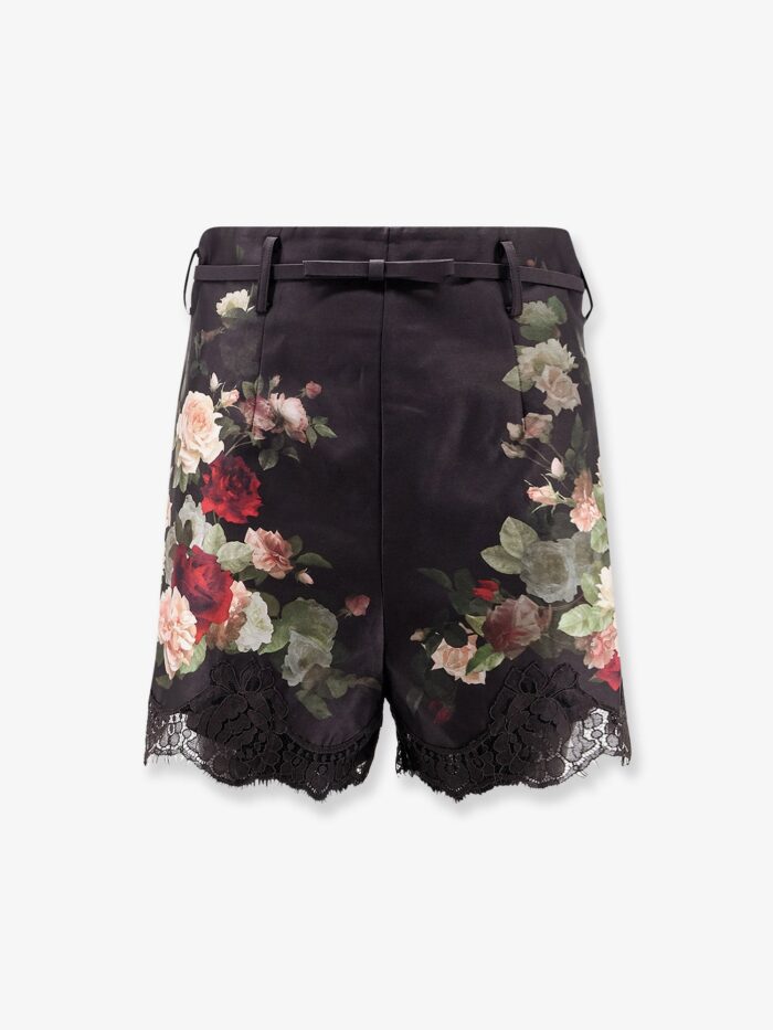 ZIMMERMANN Hypnotic Lace Trim Silk And Cotton Short