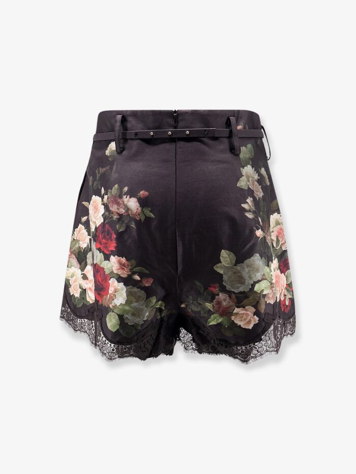 ZIMMERMANN Hypnotic Lace Trim Silk And Cotton Short