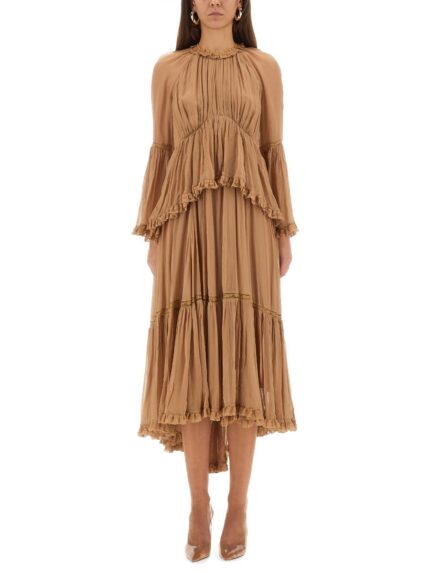 ZIMMERMANN "HYPNOTIC PEPLUM" RUFFLE DRESS