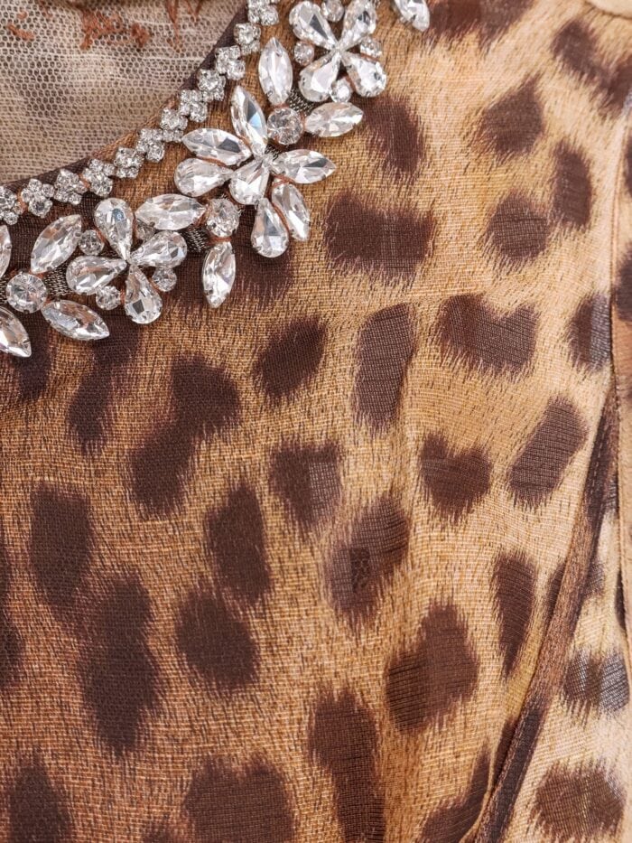 ZIMMERMANN Linen And Silk Mini Dress With Animalier Print