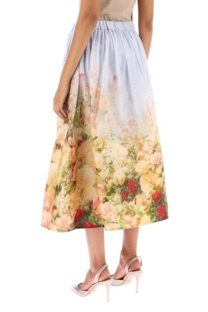 Zimmermann Linen Silk Luminosity Skirt