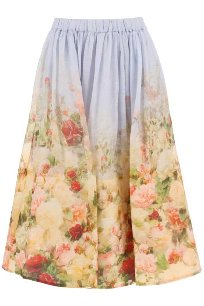 Zimmermann Linen Silk Luminosity Skirt