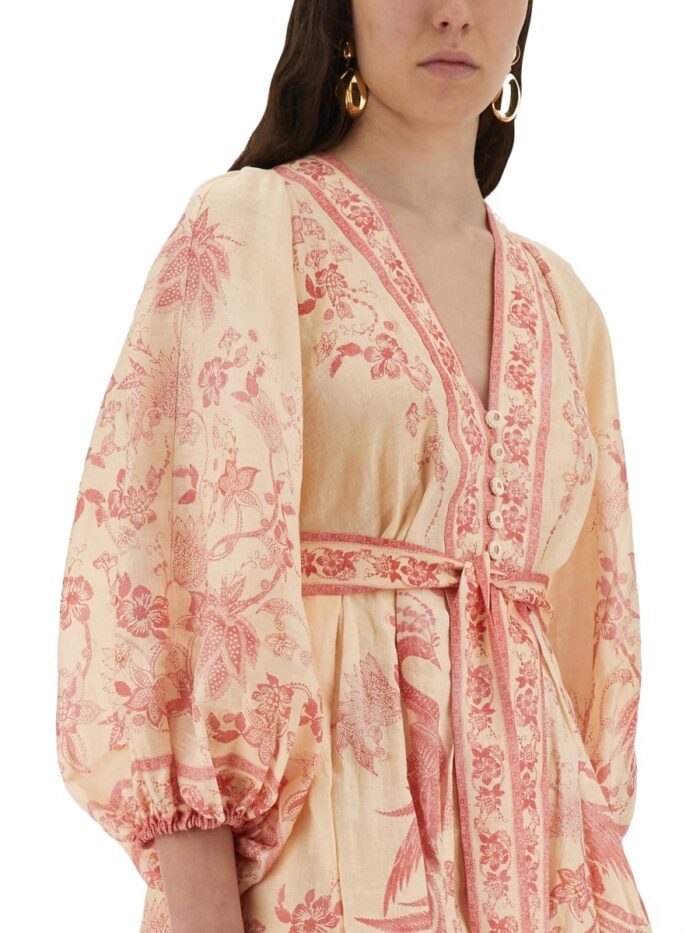 zimmermann "lucky" low cut mini dress ZIMMERMANN "LUCKY" LOW-CUT MINI DRESS