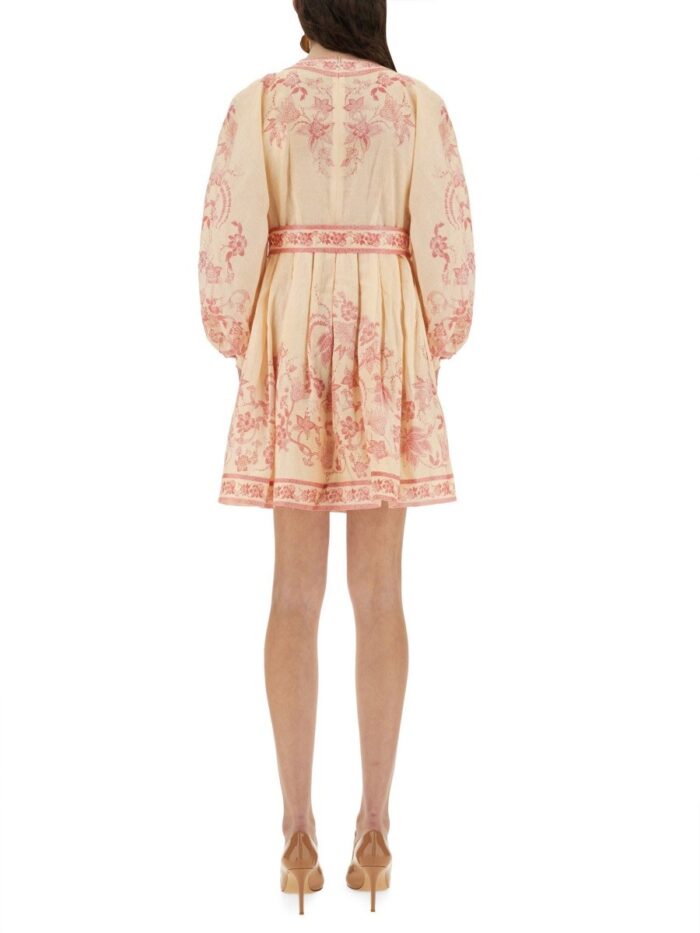 zimmermann "lucky" low cut mini dress ZIMMERMANN "LUCKY" LOW-CUT MINI DRESS