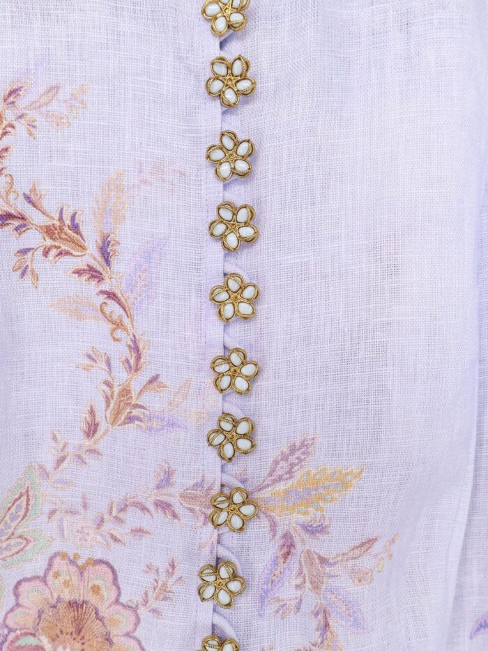 ZIMMERMANN Luna Button Linen Dress
