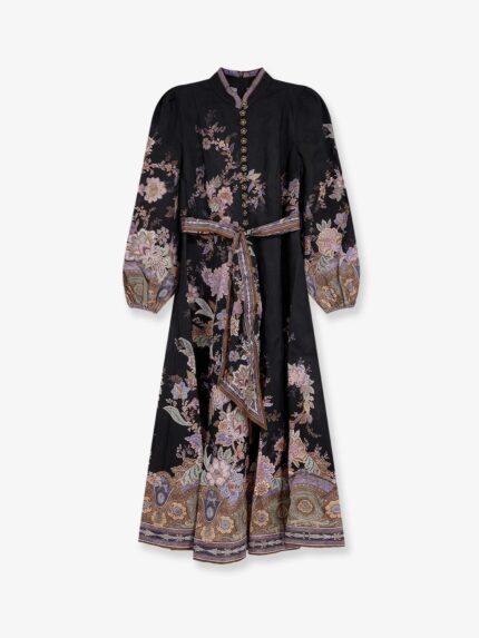 ZIMMERMANN Luna Button Linen Dress
