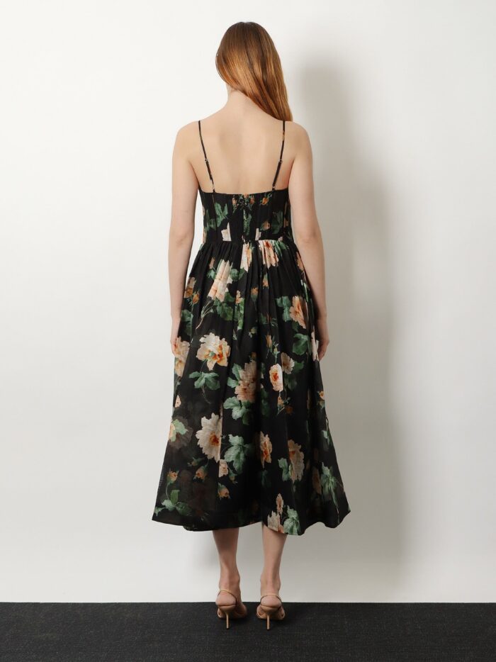 ZIMMERMANN Luna Corset Linen And Silk Dress