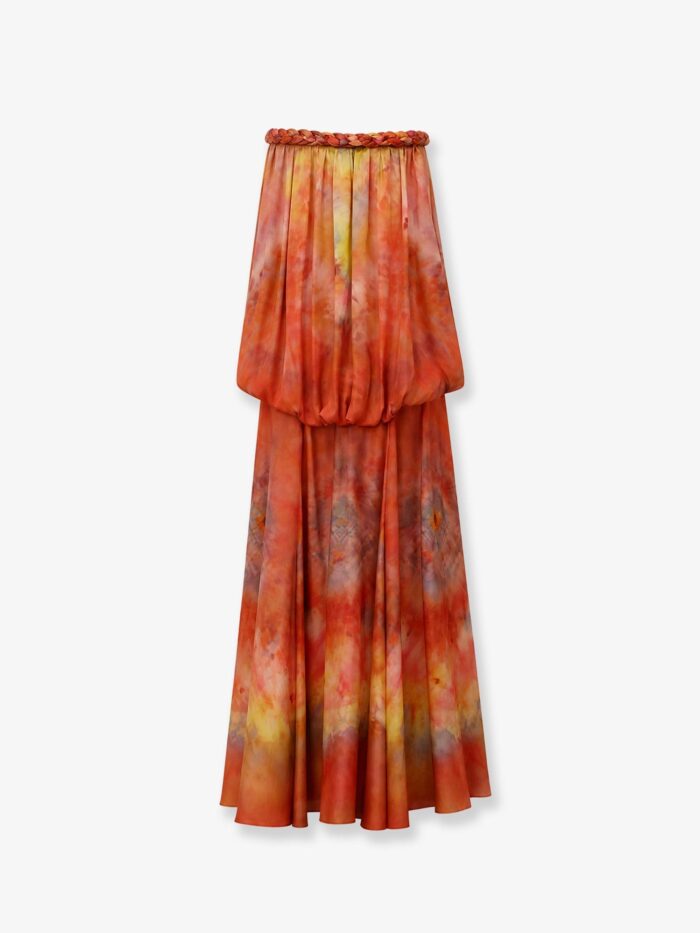 ZIMMERMANN Luna Twist Bandeau Gown Silk Dress