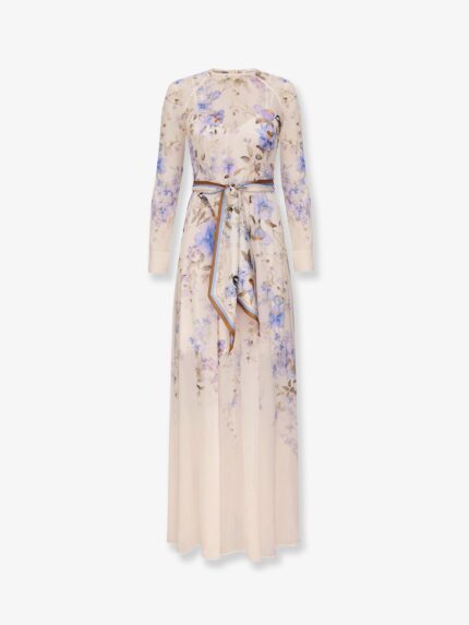ZIMMERMANN Luna Viscose Dress With Floral Print