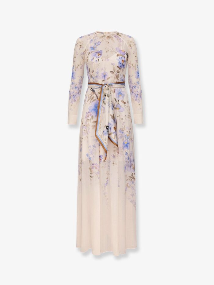 ZIMMERMANN Luna Viscose Dress With Floral Print