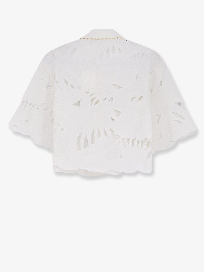 ZIMMERMANN Mahon Cotton Shirt With All-over Embroidery