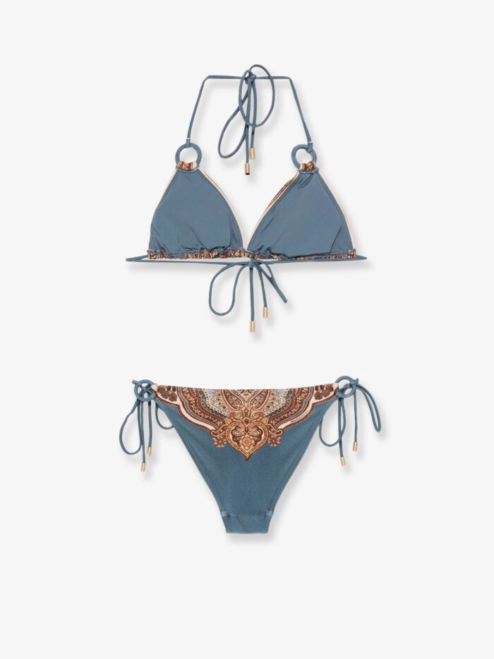 ZIMMERMANN Mahon Nylon Bikini With Paisley Print
