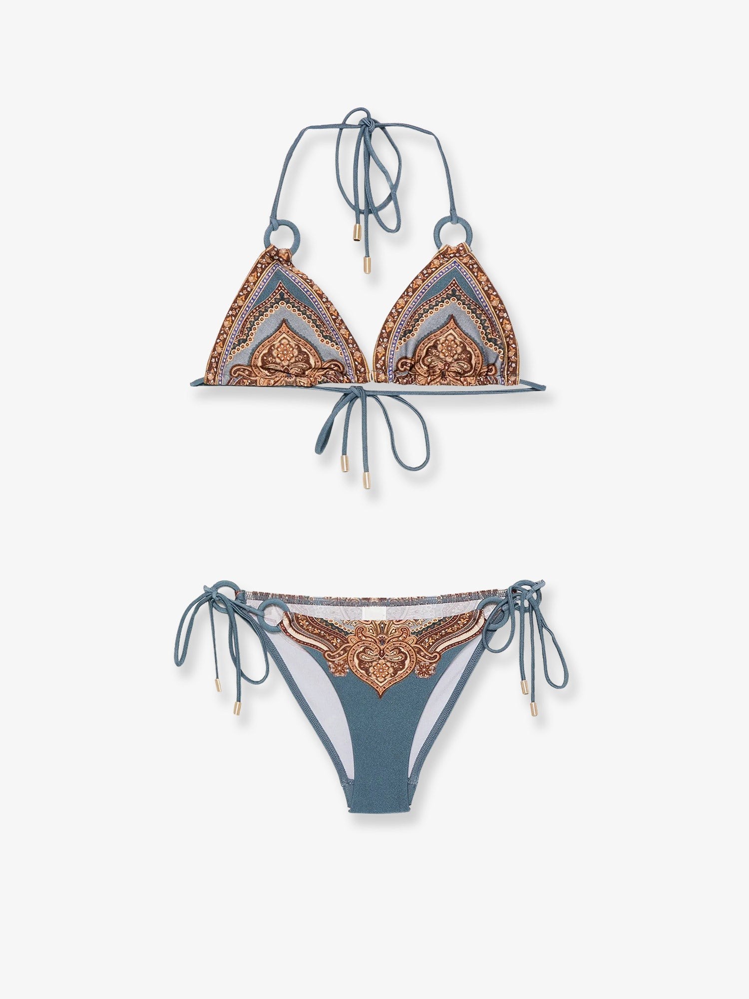 ZIMMERMANN Mahon Nylon Bikini With Paisley Print