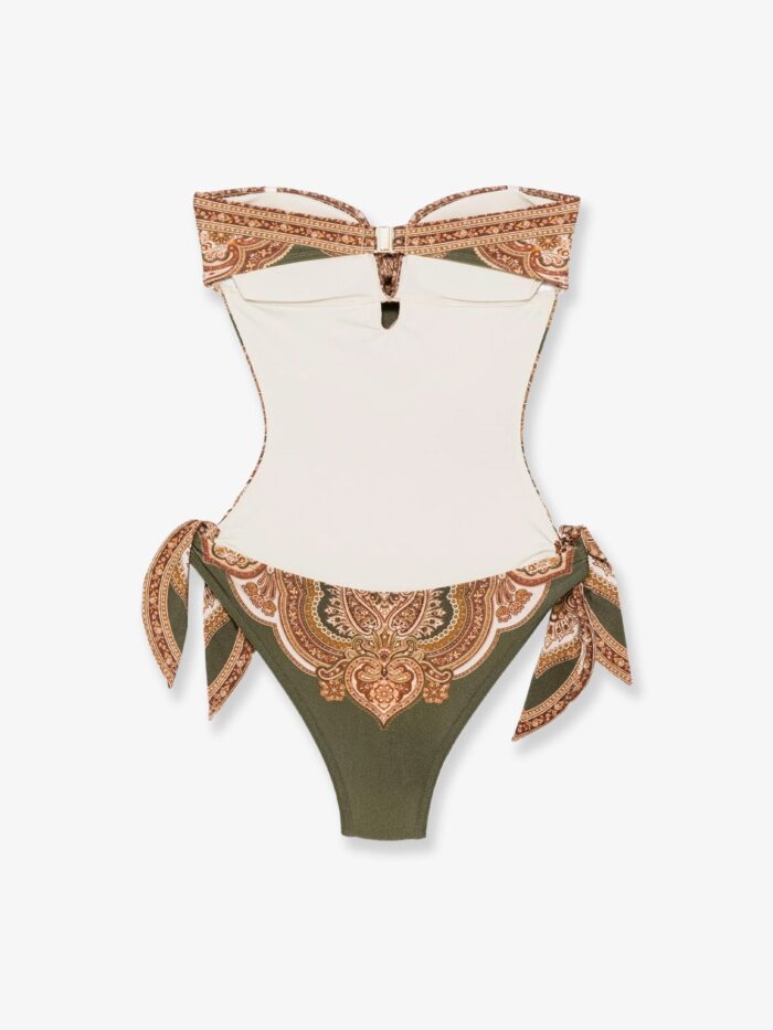 ZIMMERMANN Mahon Nylon One-piece Swimsuit With Paisley Print