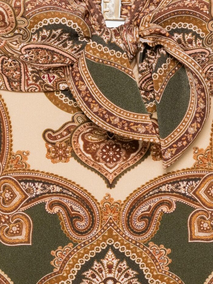 ZIMMERMANN Mahon Nylon One-piece Swimsuit With Paisley Print