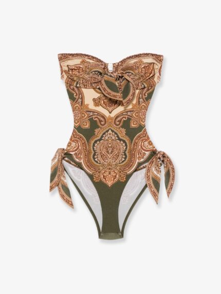 ZIMMERMANN Mahon Nylon One-piece Swimsuit With Paisley Print