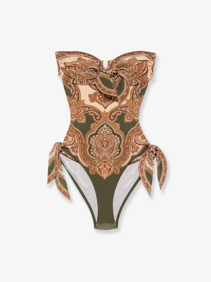zimmermann mahon nylon one piece swimsuit with paisley print ZIMMERMANN Mahon Nylon One-piece Swimsuit With Paisley Print