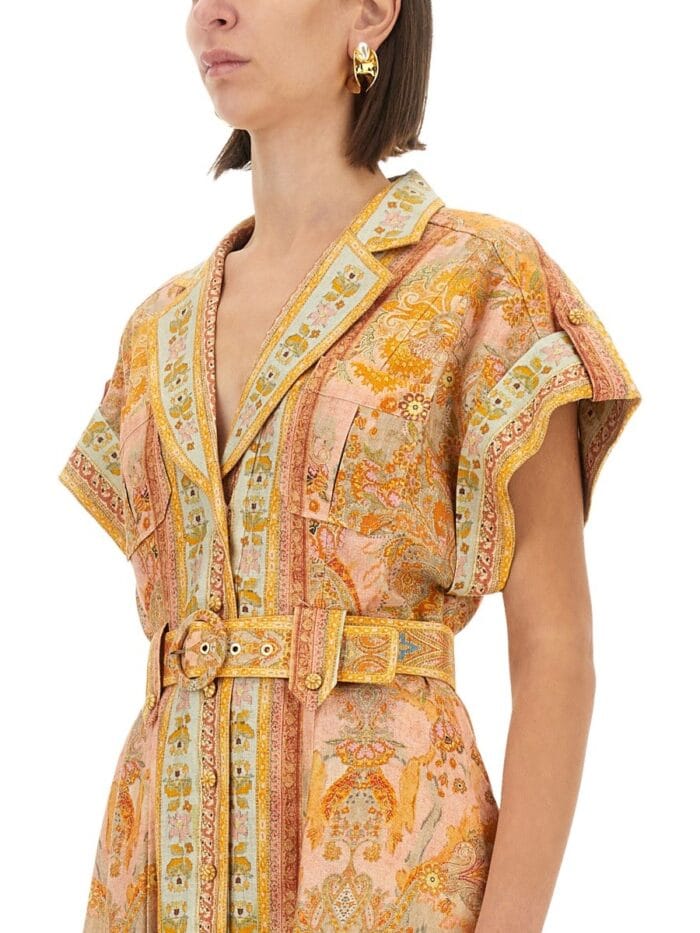 ZIMMERMANN MIDI DRESS WITH BELT