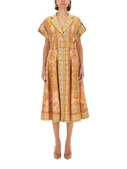ZIMMERMANN MIDI DRESS WITH BELT