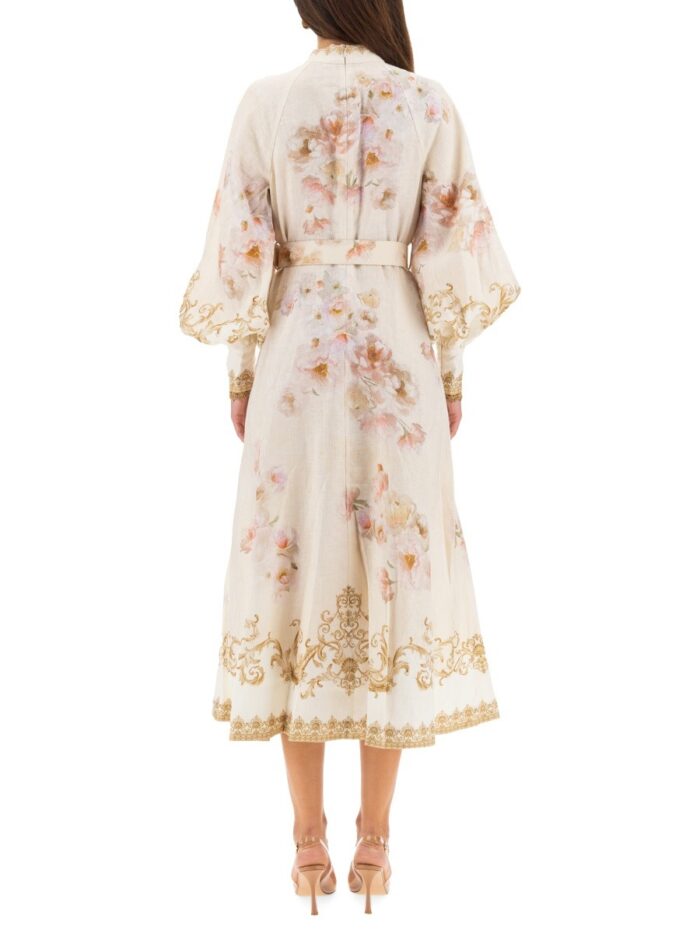zimmermann midi dress with buttons "hypnotic" ZIMMERMANN MIDI DRESS WITH BUTTONS "HYPNOTIC"