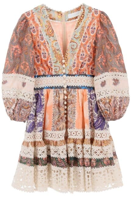 Zimmermann Mini Dress With Balloon Sleeves