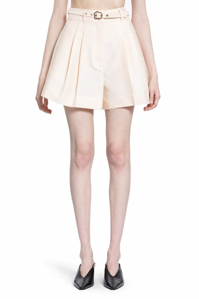 ZIMMERMANN Natural Pleat Shorts