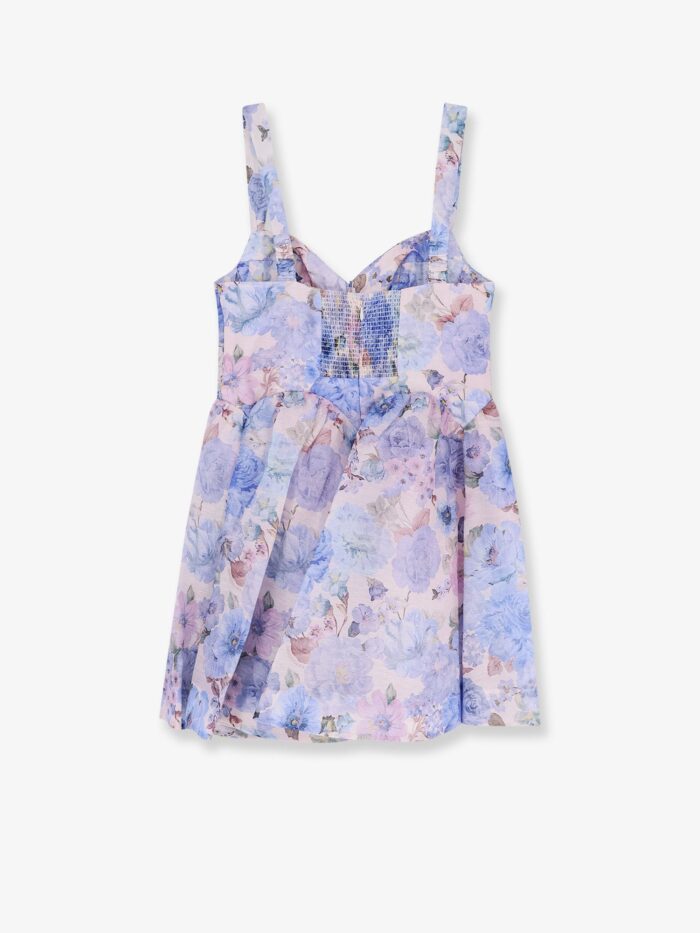 ZIMMERMANN Rebellion Drape Linen And Silk Mini Dress