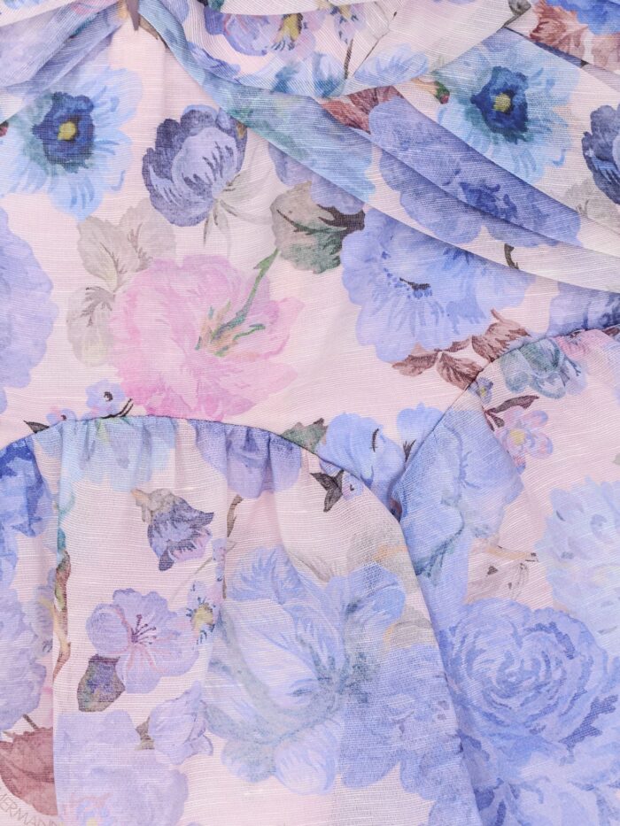 ZIMMERMANN Rebellion Drape Linen And Silk Mini Dress