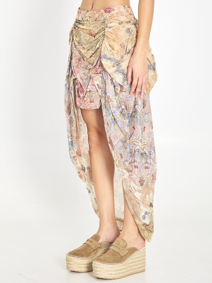 Zimmermann Rebellion draped midi skirt