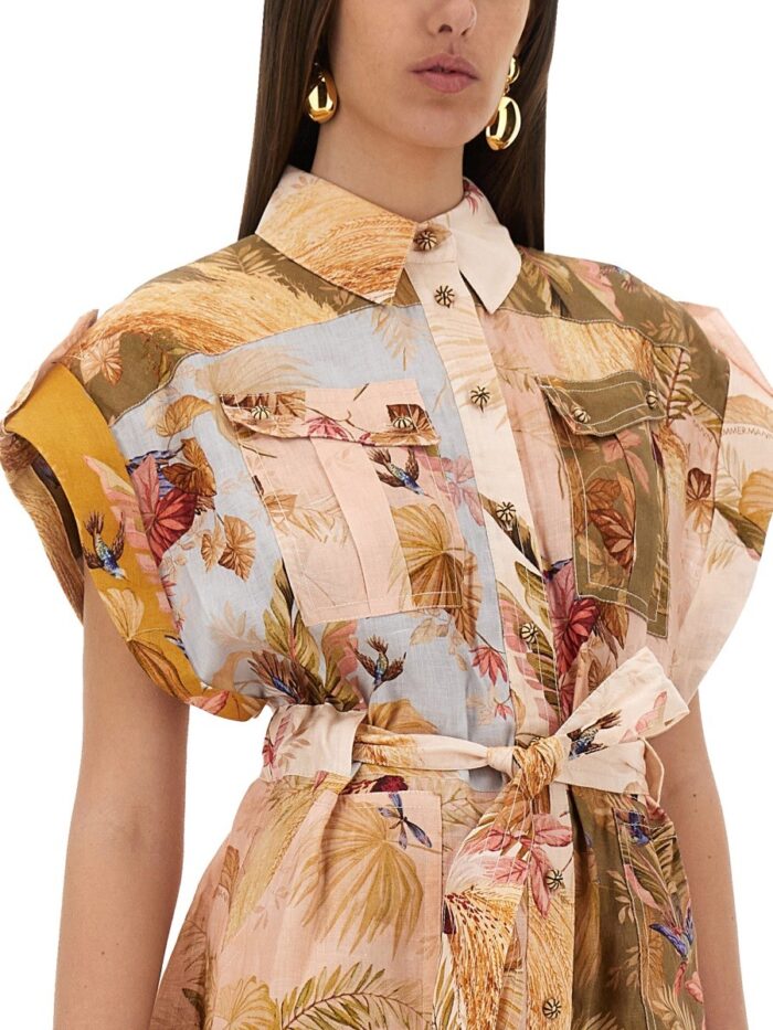 zimmermann short overalls with "ascension" lapels ZIMMERMANN SHORT OVERALLS WITH "ASCENSION" LAPELS