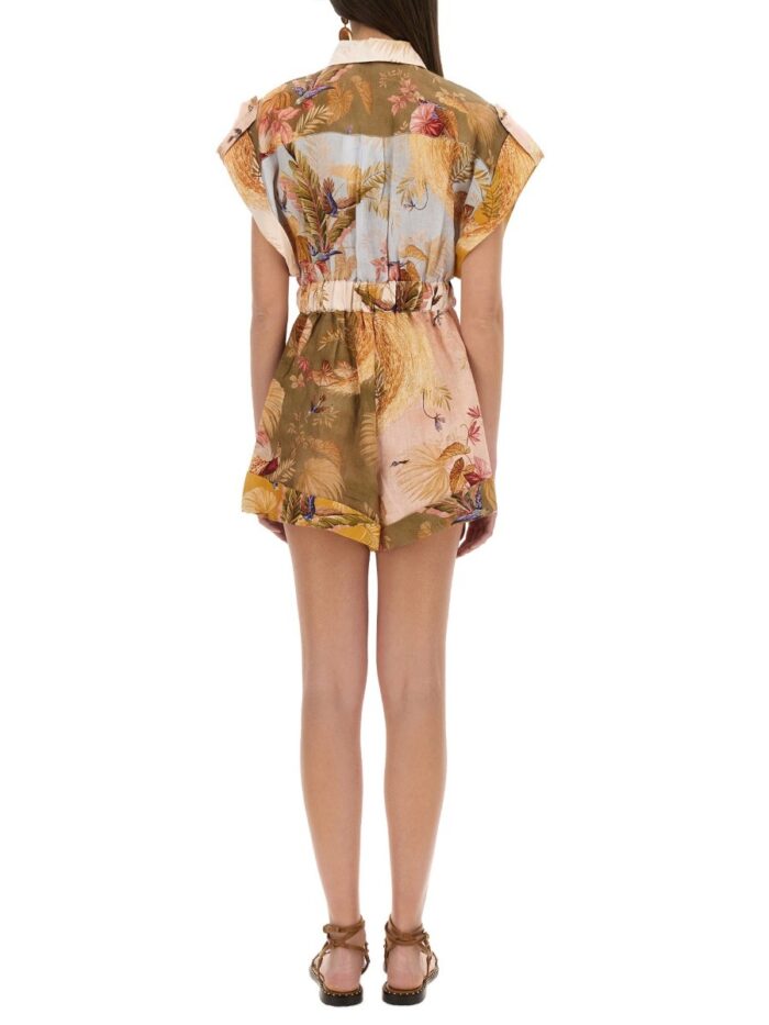 zimmermann short overalls with "ascension" lapels ZIMMERMANN SHORT OVERALLS WITH "ASCENSION" LAPELS