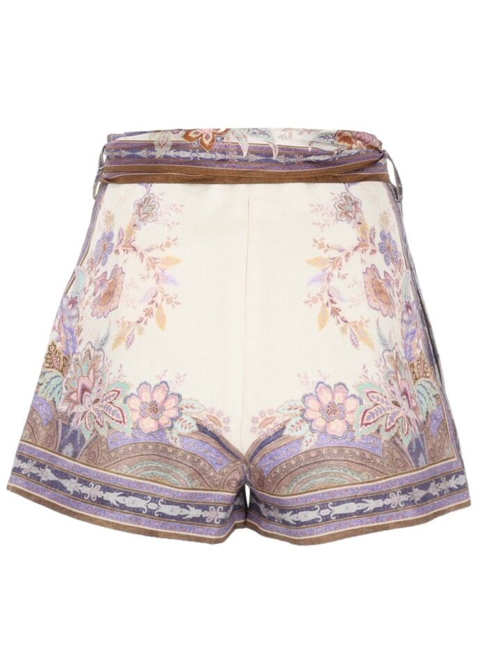 ZIMMERMANN SHORTS CON FOULARD "LUNA"