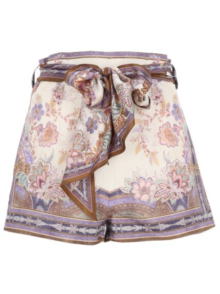 ZIMMERMANN SHORTS CON FOULARD "LUNA"
